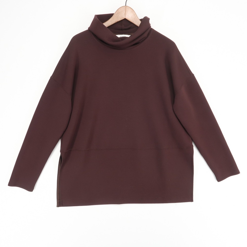 SPANX Women's Cowl Neck Sweater in Deep Brown